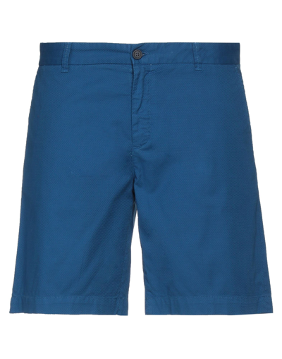 Shop Bikkembergs Man Shorts & Bermuda Shorts Blue Size 36 Cotton, Elastane