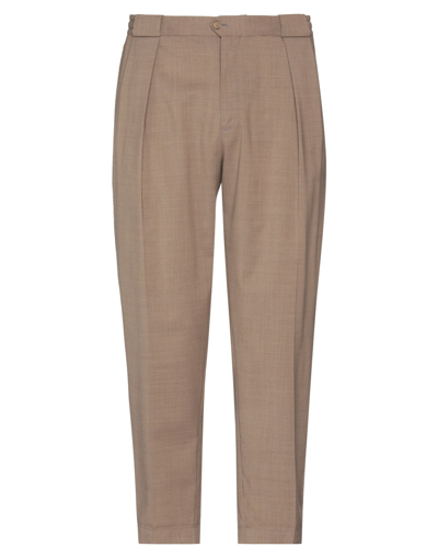 Shop Briglia 1949 Man Cropped Pants Khaki Size 38 Virgin Wool, Polyester, Elastane In Beige
