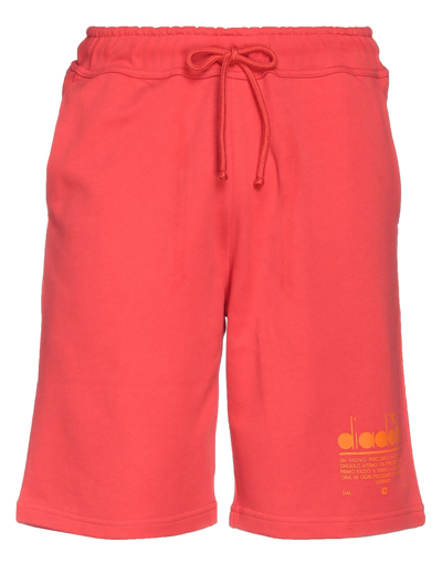 Shop Diadora Man Shorts & Bermuda Shorts Red Size Xs Organic Cotton