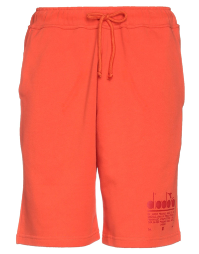 Shop Diadora Man Shorts & Bermuda Shorts Orange Size Xs Organic Cotton