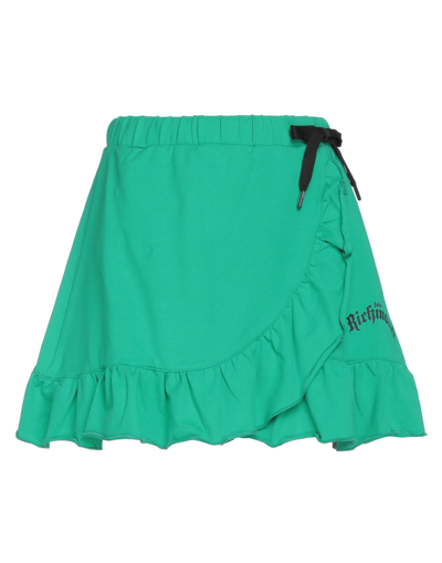 Shop John Richmond Woman Mini Skirt Green Size M Cotton, Lycra