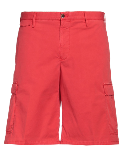 Shop Pt Torino Man Shorts & Bermuda Shorts Red Size 34 Cotton, Elastane