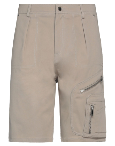 Shop Les Hommes Man Shorts & Bermuda Shorts Light Grey Size 34 Cotton, Elastane