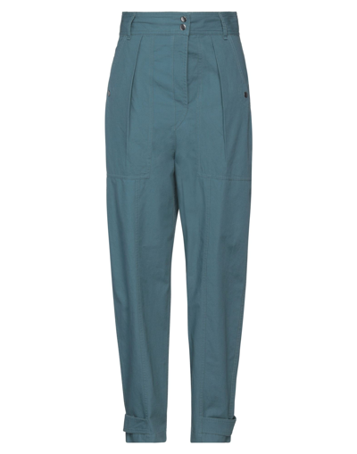 Isabel Marant Étoile Rowina High-rise Tapered Cotton Pants In Green