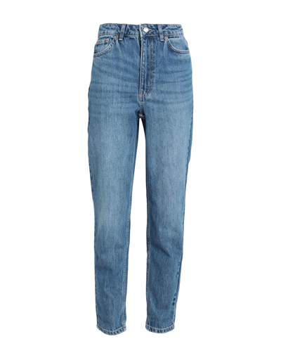 Shop Topshop Woman Jeans Blue Size 30w-32l Cotton