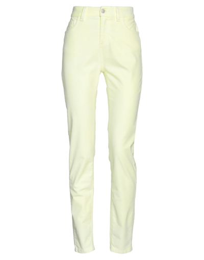 Shop Marc Ellis Woman Pants Light Yellow Size 4 Cotton, Elastane