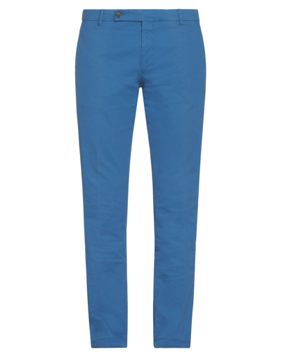 Shop Berwich Man Pants Blue Size 36 Cotton, Elastane