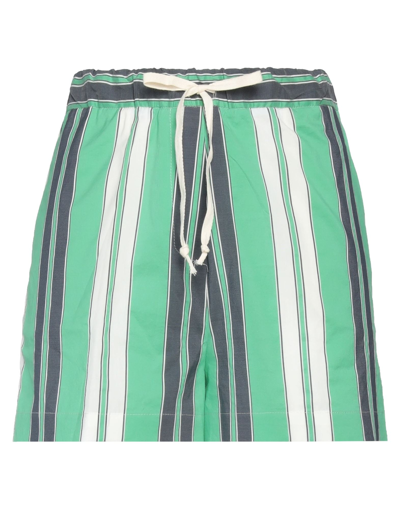 Shop Balia 8.22 Woman Shorts & Bermuda Shorts Green Size 10 Cotton, Elastane