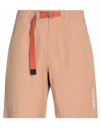 Shop Kenzo Man Shorts & Bermuda Shorts Brown Size Xxl Cotton