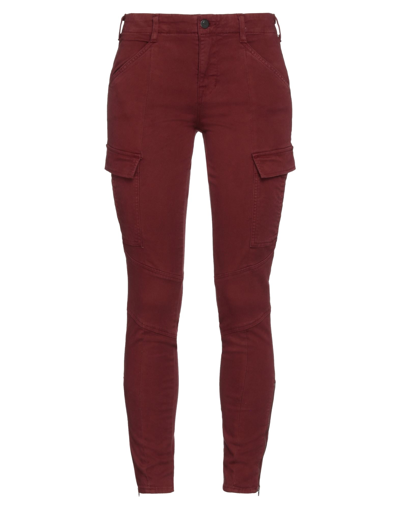 Shop J Brand Woman Pants Brick Red Size 24 Cotton, Polyester, Polyurethane