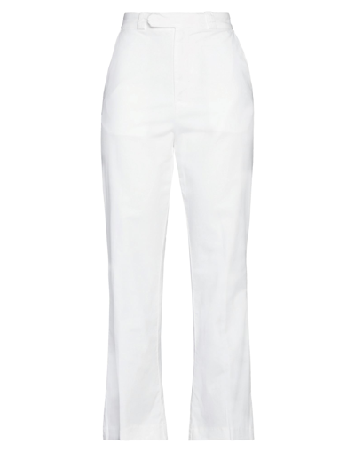 Haikure Woman Pants White Size 27 Cotton, Elastane In White