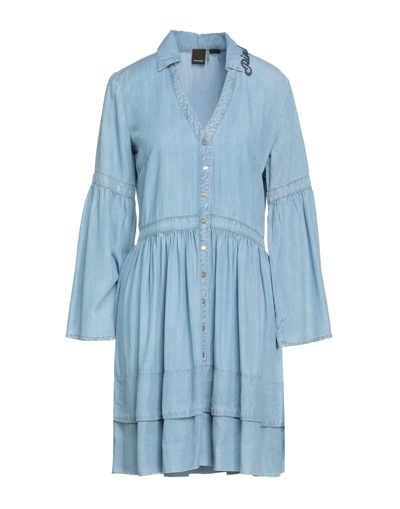 Shop Pinko Woman Mini Dress Blue Size 8 Lyocell, Polyester