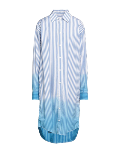 Shop Marni Woman Midi Dress Slate Blue Size 2 Cotton