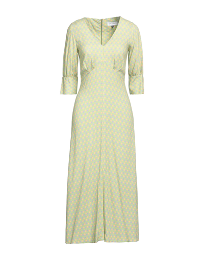 Shop Closet Woman Midi Dress Light Green Size 8 Viscose