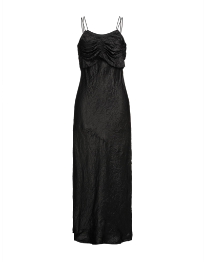 Shop Erika Cavallini Woman Maxi Dress Black Size 6 Cupro