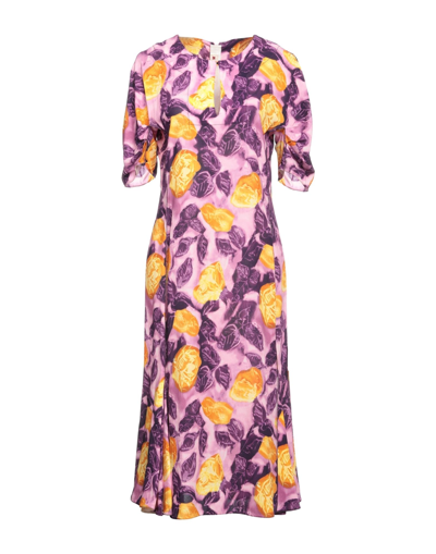 Shop Marni Woman Midi Dress Purple Size 6 Viscose, Elastane