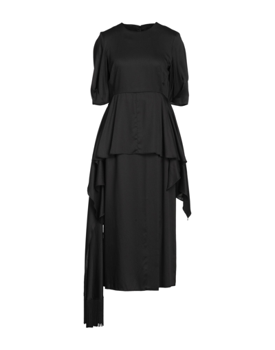 Shop Mother Of Pearl Woman Midi Dress Black Size 10 Lyocell