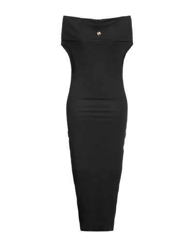 Shop Odi Et Amo Woman Midi Dress Black Size Xs Cotton