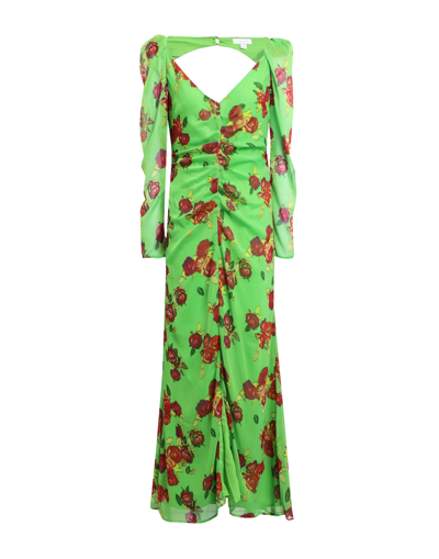 Shop Topshop Woman Maxi Dress Acid Green Size 6 Polyester
