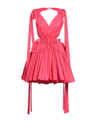 Shop Alexander Mcqueen Woman Mini Dress Magenta Size 6 Polyester