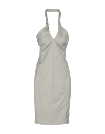 Shop Patrizia Pepe Sera Midi Dresses In Light Grey