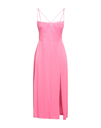 Shop Sisters Woman Midi Dress Pink Size 2 Rayon