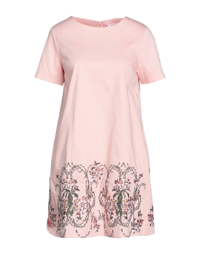 Shop Blugirl Blumarine Woman Short Dress Salmon Pink Size 6 Cotton, Elastane
