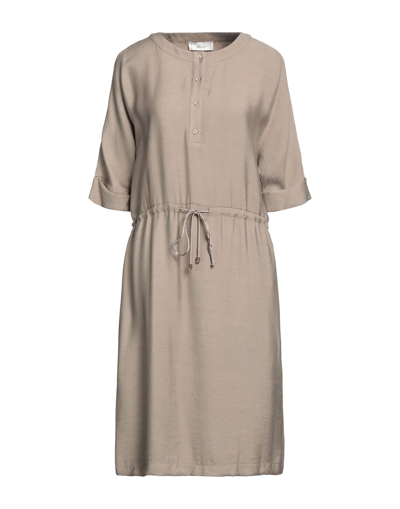 Shop Accuà By Psr Woman Midi Dress Dove Grey Size 6 Viscose, Polyamide