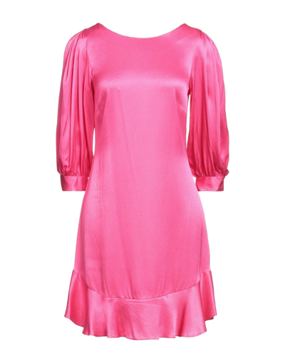Shop Closet Woman Mini Dress Fuchsia Size 10 Viscose In Pink