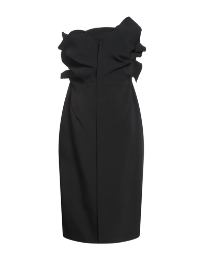 Shop Carmen March Woman Midi Dress Black Size 10 Viscose, Polyamide
