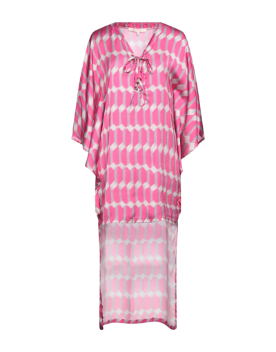 Shop Babylon Woman Mini Dress Fuchsia Size 4 Polyester In Pink