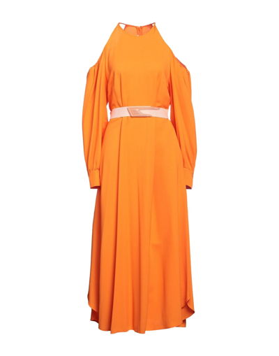 Shop Stella Mccartney Woman Maxi Dress Orange Size 6-8 Viscose