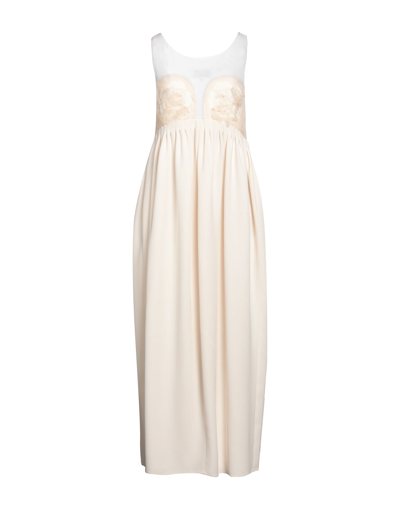 Shop Maison Margiela Woman Maxi Dress Ivory Size 6 Silk In White