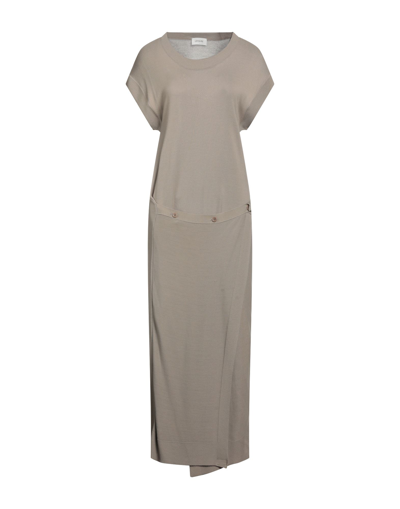 Shop Lemaire Woman Maxi Dress Grey Size M Viscose