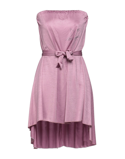 Shop Odi Et Amo Woman Mini Dress Mauve Size M Viscose In Purple
