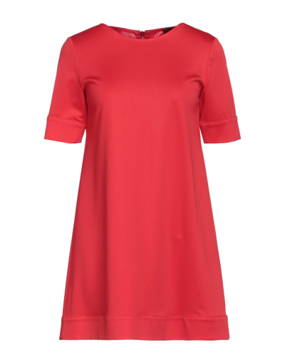 Shop Frankie Morello Woman Mini Dress Red Size 8 Polyester, Polyurethane