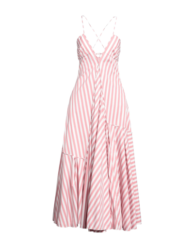Shop Jil Sander Woman Maxi Dress Pastel Pink Size 6 Cotton