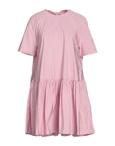 Shop Valentino Garavani Woman Mini Dress Pink Size 4 Cotton, Polyester