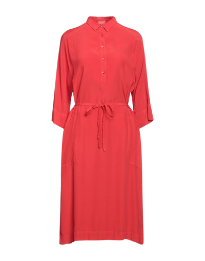 Shop Her Shirt Her Dress Woman Midi Dress Red Size S Cupro
