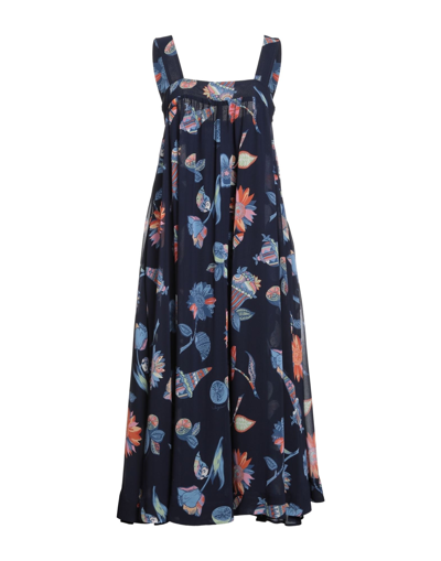 Shop See By Chloé Woman Midi Dress Midnight Blue Size 6 Polyester