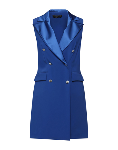 Shop Frankie Morello Woman Short Dress Bright Blue Size 4 Polyester