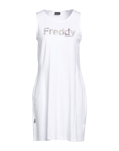 Shop Freddy Woman Mini Dress White Size M Cotton, Elastane