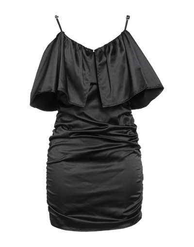 Shop Haveone Woman Mini Dress Black Size M Polyester, Cotton, Elastane