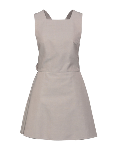 Shop Patou Woman Mini Dress Dove Grey Size 8 Cotton, Wool