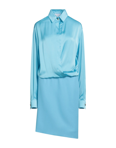 Shop Stefano De Lellis Woman Mini Dress Sky Blue Size 8 Pes - Polyethersulfone, Elastane