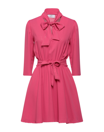 Shop Soallure Woman Mini Dress Fuchsia Size 4 Polyester In Pink