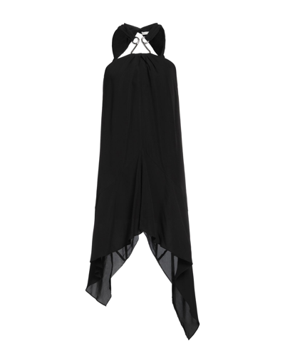 Shop Olivier Theyskens Woman Short Dress Black Size 2 Viscose, Lyocell