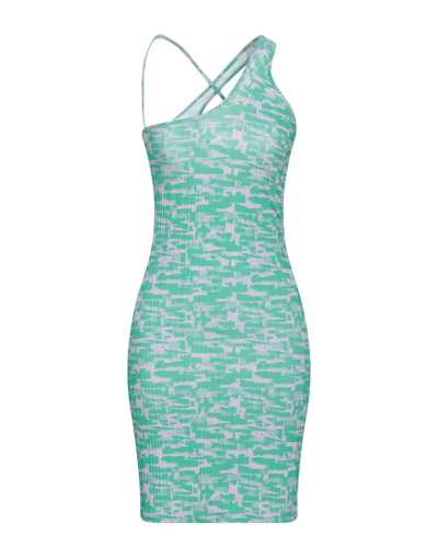 Shop Na-kd Woman Mini Dress Green Size Xs Polyester, Elastane