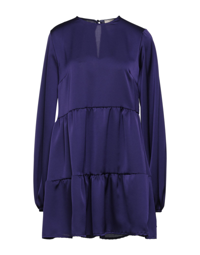 Shop 5rue Woman Mini Dress Dark Purple Size M Polyester, Viscose