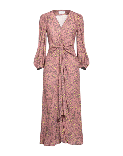Shop Soallure Woman Long Dress Pastel Pink Size 6 Viscose